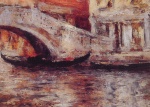 Bild:Gondolas Along Venetian Canal