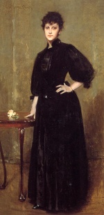 William Merritt Chase  - Bilder Gemälde - Lady in Black