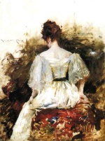 William Merritt Chase  - Peintures - Portrait d'une femme