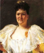 William Merritt Chase  - Peintures - Portrait d'une femme
