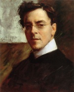 William Merritt Chase  - Peintures - Portrait de Louis Betts