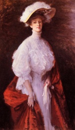 William Merritt Chase  - Peintures - Portrait de Miss Frances