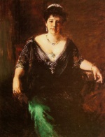 William Merritt Chase  - Peintures - Portrait de Mme William Merritt Chase