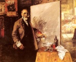 William Merritt Chase  - Peintures - Autoportrait