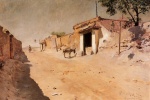 William Merritt Chase  - Peintures - Village espagnol