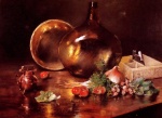 William Merritt Chase  - Peintures - Nature morte laiton et verre