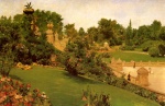 William Merritt Chase  - Peintures - Terrasse sur la promenade