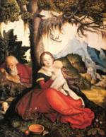 Hans Baldung - Peintures - Sainte Famille en extérieur
