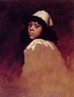 William Merritt Chase  - Peintures - Jeune fille marocaine