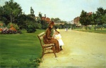 William Merritt Chase  - Bilder Gemälde - In Tompkins Park