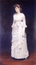 William Merritt Chase  - Bilder Gemälde - The White Rose (Miss Jessup)