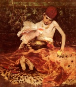 William Merritt Chase  - paintings - Unexpected Intrusion