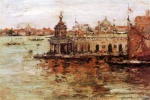 William Merritt Chase  - Peintures - Venise, Vue de l'Arsenal de la Marine