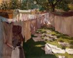 William Merritt Chase  - Bilder Gemälde - Waschtag