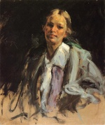 William Merritt Chase  - Peintures - Jeune fille
