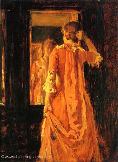 Young Girl at Mirror
