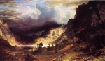 Albert Bierstadt - Peintures - Une tempête dans les montagnes Rocheuses