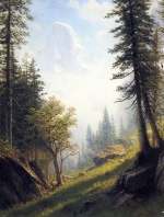 Albert Bierstadt - Bilder Gemälde - Among the Bernese Alps