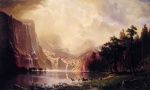Albert Bierstadt - Peintures - Dans les montagnes de la Sierra Nevada