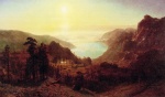 Albert Bierstadt  - Peintures - Lac  de Donner vu du sommet