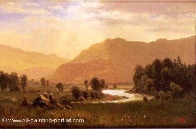 Figures in a Hudson River Landscape