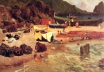 Albert Bierstadt  - Peintures - Bateaux de pêche à Capri