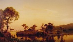 Albert Bierstadt  - Peintures - Gosnold à Cuttyhunk