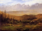 Albert Bierstadt  - Peintures - Dans les contreforts des montagnes