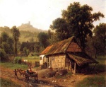 Albert Bierstadt  - Peintures - Dans les monts Foothills