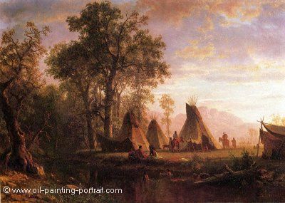 Indian Encampment Late Afternoon