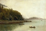 Albert Bierstadt  - Peintures - Indiens à la pêche