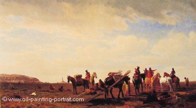 Indians Traveling near Fort Laramie