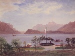 Albert Bierstadt  - paintings - Italian Lake Scene
