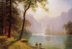 Albert Bierstadt  - Peintures - Vallée de Kerns River en Californie