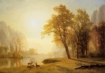 Albert Bierstadt  - Peintures - Canyon de la rivière Kings en Californie