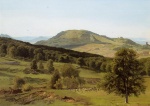 Albert Bierstadt  - Peintures - Paysage avec colline et  vallon
