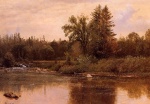 Albert Bierstadt  - Peintures - Paysage du New Hampshire