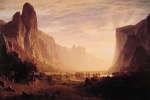 Albert Bierstadt  - Peintures - Vue vers le bas la vallée de Yosemite