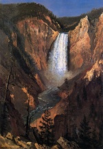 Albert Bierstadt  - Peintures - Chutes Yellowstone 