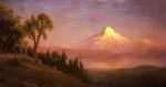 Albert Bierstadt  - Peintures - Mont St. Helen près de la rivière Columbia dans l´Oregon 