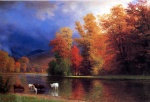 Albert Bierstadt  - Peintures - Sur la Saco River