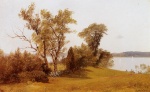 Albert Bierstadt  - Peintures - Voiliers sur l'Hudson à Irvington