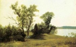 Albert Bierstadt  - Bilder Gemälde - Sailing on the Hudson