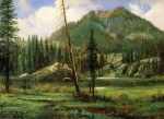 Albert Bierstadt  - Peintures - Les montagnes de la Sierra Nevada