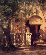 Albert Bierstadt  - Peintures - Lumière du soleil et ombre