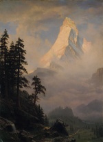 Albert Bierstadt  - Peintures - Lever de soleil au Cervin