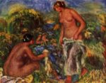 Pierre Auguste Renoir - Peintures - Femmes au bain