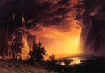 Albert Bierstadt  - paintings - Sunset in the Yosemite Valley