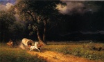 Albert Bierstadt  - Peintures - L'embuscade