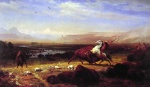 Albert Bierstadt  - Peintures - Le Dernier bison